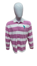 Load image into Gallery viewer, EA Pink &amp; White Striped Long Sleeve Shirt