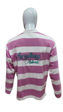 Load image into Gallery viewer, EA Pink &amp; White Striped Long Sleeve Shirt