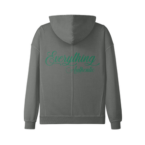 Everything Authentic Washed Slit Hem Turtleneck Hoodie